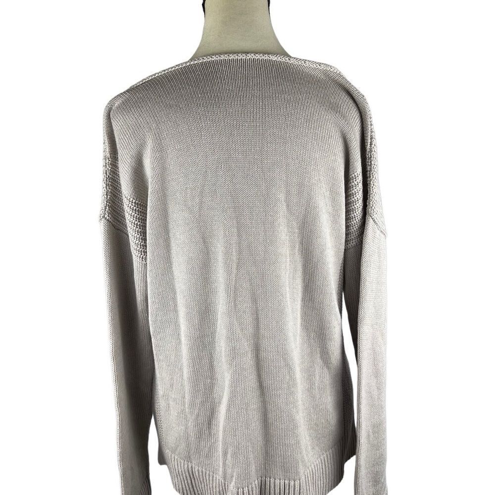 Adler knit‎ beige patterned long sleeve lightweight sweater cotton blend sz M - Picture 6 of 8